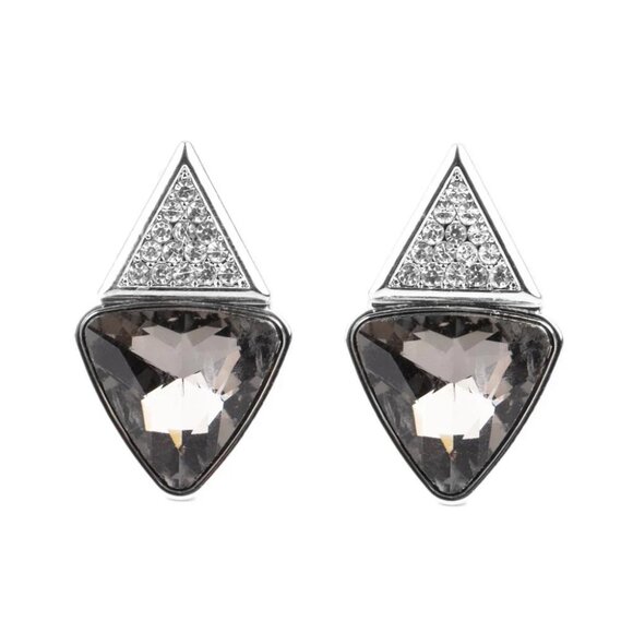 Paparazzi Jewelry Accessories - Risky Razzle - Silver Earrings - Vintage - Picture 4 of 4